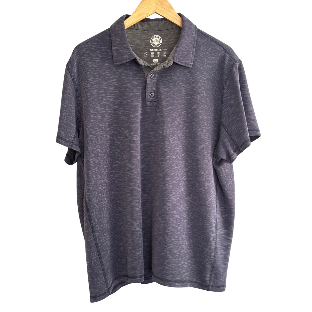 Flag & Anthem‎ MadeFlex Polo Shirt Mens XL Moisture Wicking Stretch Gray